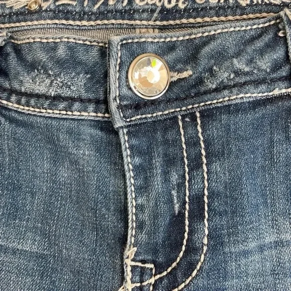 La Idle USA Jeans rhinestones metal embellished • Size 9 • 31/34 - Picture 4 of 8